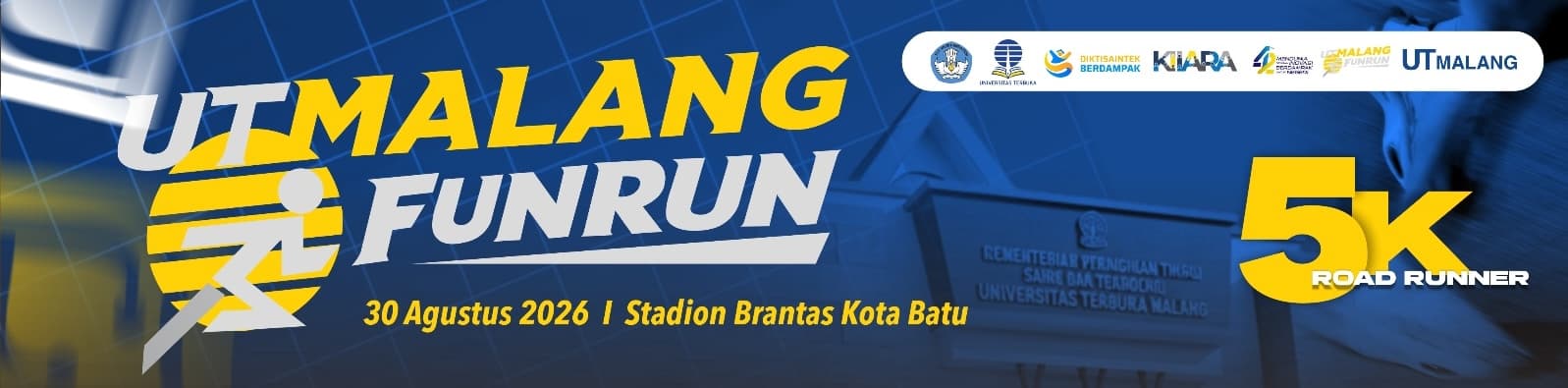 UT Malang Fun Run 2026 — 5K, 30 Agustus 2026, Stadion Brantas Kota Batu